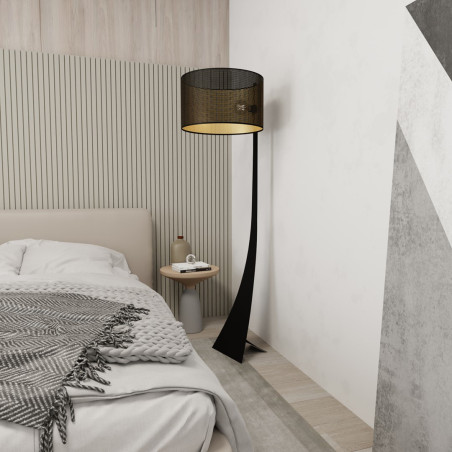 Lampa podłogowa ESTRELLA LP1 BLACK/GOLD 1156/LP1 EMIBIG