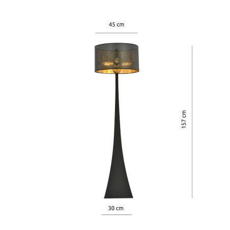 Lampa podłogowa ESTRELLA LP1 BLACK/GOLD 1156/LP1 EMIBIG