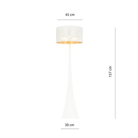 Lampa podłogowa ESTRELLA LP1 WHITE/GOLD 1155/LP1 EMIBIG