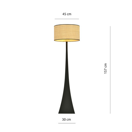 Lampa podłogowa ESTRELLA LP1 RATTAN 1157/LP1 EMIBIG