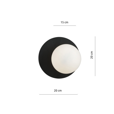 Kinkiet OSLO K1 BLACK/OPAL 1187/K1 EMIBIG