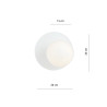 Kinkiet OSLO K1 WHITE/OPAL 1189/K1 EMIBIG