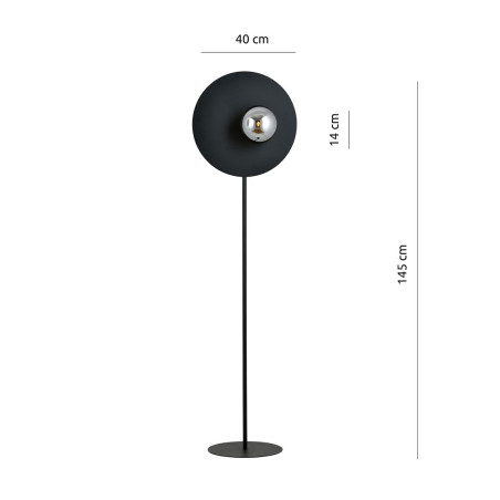 Lampa podłogowa OSLO LP BLACK/GRAFIT 1186/LP EMIBIG