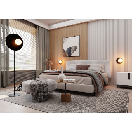 Lampa podłogowa OSLO LP BLACK/OPAL 1187/LP EMIBIG