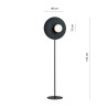 Lampa podłogowa OSLO LP BLACK/OPAL 1187/LP EMIBIG
