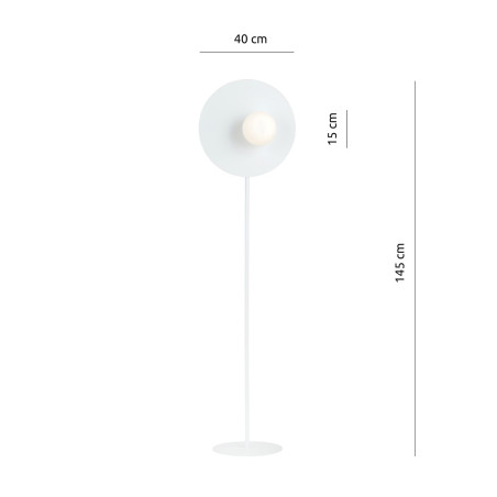 Lampa podłogowa OSLO LP WHITE/OPAL 1189/LP EMIBIG