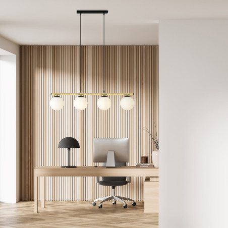 Lampa wisząca ALORA 4 BL OPAL 1254/4 EMIBIG