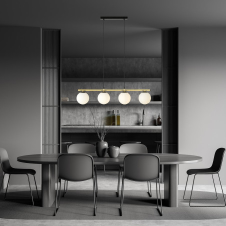 Lampa wisząca ALORA 4 BL OPAL 1254/4 EMIBIG