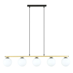 Lampa wisząca ALLORA 5 BL OPAL 1254/5 EMIBIG