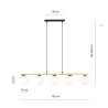 Lampa wisząca ALLORA 5 BL OPAL 1254/5 EMIBIG