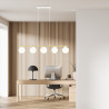 Lampa wisząca ALLORA 5 WH OPAL 1255/5 EMIBIG