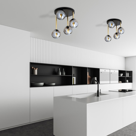 Lampa sufitowa  DOLCE 4 BL GRAFIT 1259/4 EMIBIG