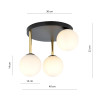 Lampa sufitowa  DOLCE 3 BL OPAL 1260/3 EMIBIG