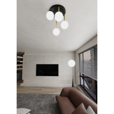 Lampa sufitowa  DOLCE 4 BL OPAL 1260/4 EMIBIG