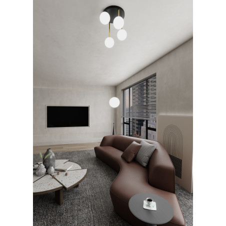 Lampa sufitowa  DOLCE 4 BL OPAL 1260/4 EMIBIG