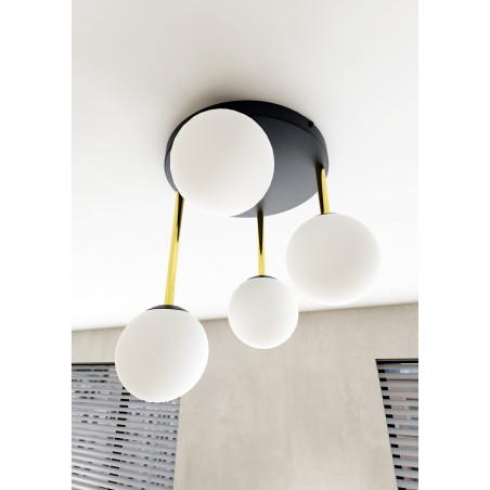 Lampa sufitowa  DOLCE 4 BL OPAL 1260/4 EMIBIG