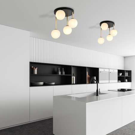 Lampa sufitowa  DOLCE 4 BL OPAL 1260/4 EMIBIG