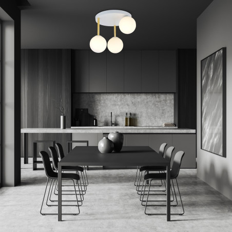 Lampa sufitowa  DOLCE 3 WH OPAL 1261/3 EMIBIG