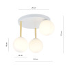 Lampa sufitowa  DOLCE 3 WH OPAL 1261/3 EMIBIG