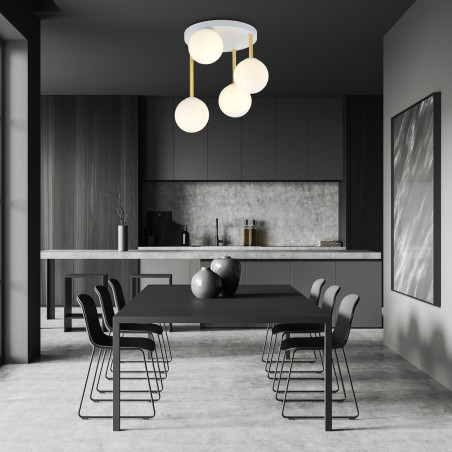 Lampa sufitowa  DOLCE 4 WH OPAL 1261/4 EMIBIG