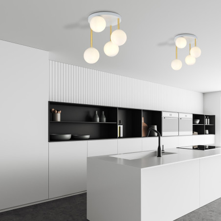 Lampa sufitowa  DOLCE 4 WH OPAL 1261/4 EMIBIG
