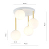Lampa sufitowa  DOLCE 4 WH OPAL 1261/4 EMIBIG