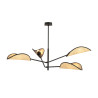 Lampa sufitowa  VENE 4 BLACK/RATTAN 1160/4 EMIBIG
