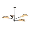 Lampa sufitowa  VENE 4 BLACK/RATTAN 1160/4 EMIBIG