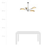 Lampa sufitowa  VENE 4 BLACK/RATTAN 1160/4 EMIBIG