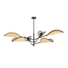 Lampa sufitowa  VENE 6 BLACK/RATTAN 1160/6 EMIBIG