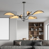 Lampa sufitowa  VENE 6 BLACK/RATTAN 1160/6 EMIBIG