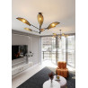 Lampa sufitowa  VENE 6 BLACK/RATTAN 1160/6 EMIBIG