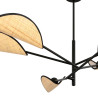 Lampa sufitowa  VENE 6 BLACK/RATTAN 1160/6 EMIBIG