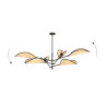 Lampa sufitowa  VENE 6 BLACK/RATTAN 1160/6 EMIBIG