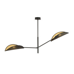 Lampa sufitowa  VENE 2 BLACK/GOLD 1158/2 EMIBIG