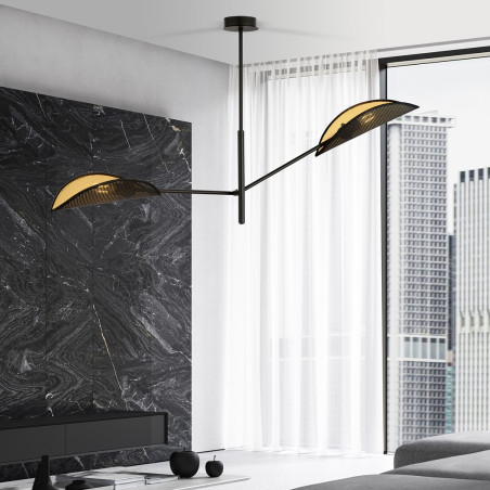 Lampa sufitowa  VENE 2 BLACK/GOLD 1158/2 EMIBIG
