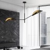 Lampa sufitowa  VENE 2 BLACK/GOLD 1158/2 EMIBIG