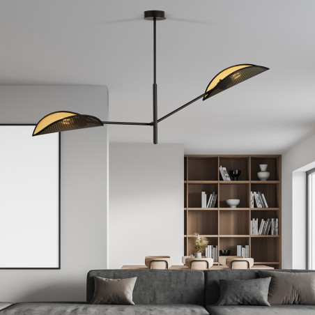 Lampa sufitowa  VENE 2 BLACK/GOLD 1158/2 EMIBIG