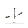Lampa sufitowa  VENE 2 BLACK/GOLD 1158/2 EMIBIG