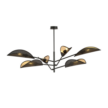 Lampa sufitowa  VENE 6 BLACK/GOLD 1158/6 EMIBIG