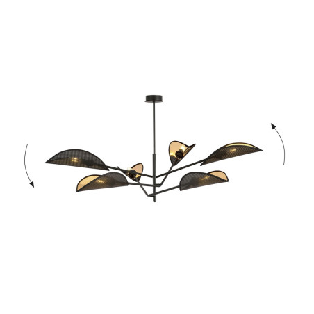 Lampa sufitowa  VENE 6 BLACK/GOLD 1158/6 EMIBIG