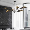 Lampa sufitowa  VENE 6 BLACK/GOLD 1158/6 EMIBIG
