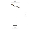 Lampa podłogowa VENE LP2 BLACK/GOLD 1158/LP2 EMIBIG