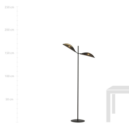 Lampa podłogowa VENE LP2 BLACK/GOLD 1158/LP2 EMIBIG