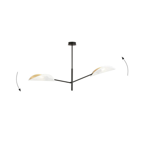 Lampa sufitowa  VENE 2 WHITE/GOLD 1159/2 EMIBIG
