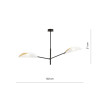 Lampa sufitowa  VENE 2 WHITE/GOLD 1159/2 EMIBIG