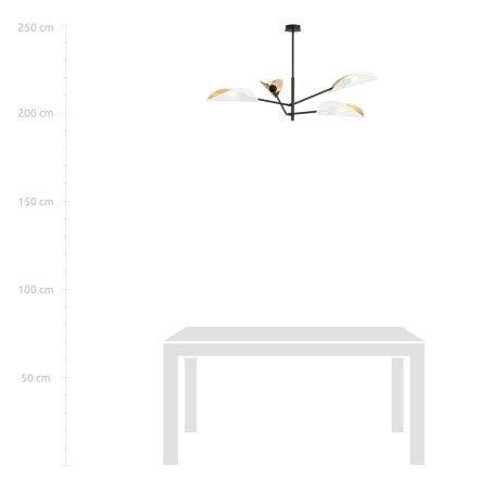 Lampa sufitowa  VENE 4 WHITE/GOLD 1159/4 EMIBIG