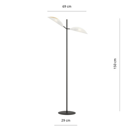 Lampa podłogowa VENE LP2 WHITE/GOLD 1159/LP2 EMIBIG