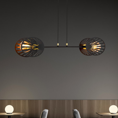 Lampa wisząca PLAYA 2 BLACK 1146/2 EMIBIG