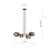 Lampa wisząca PLAYA 4 BLACK  1146/4 EMIBIG